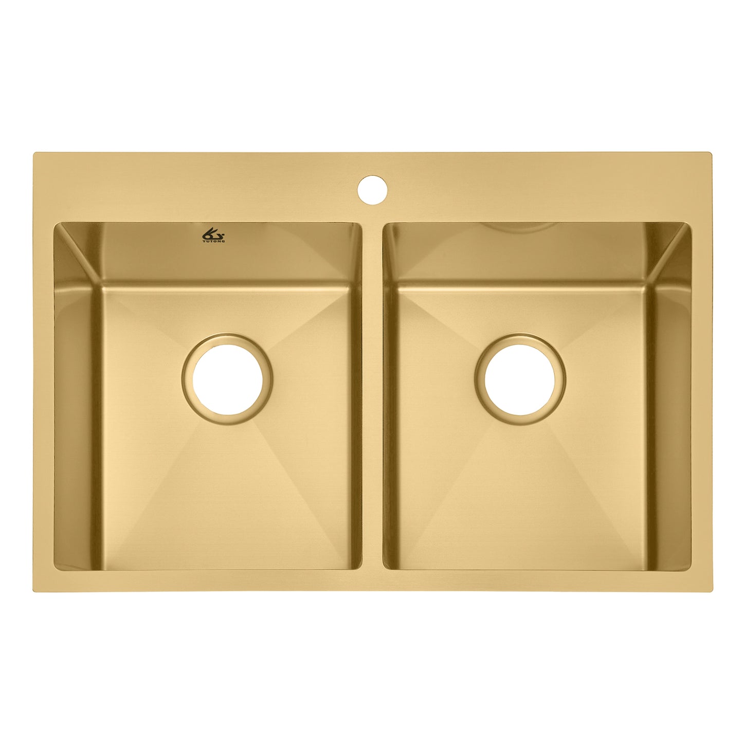 Yutong 31" x 20" Top-mount/Drop in Stainless Steel Double Bowl Kitchen Sink