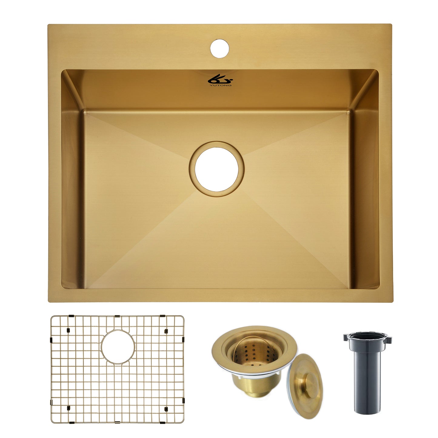 Yutong 25" x 20" Top-mount/Drop in Stainless Steel Single Bowl Kitchen Sink