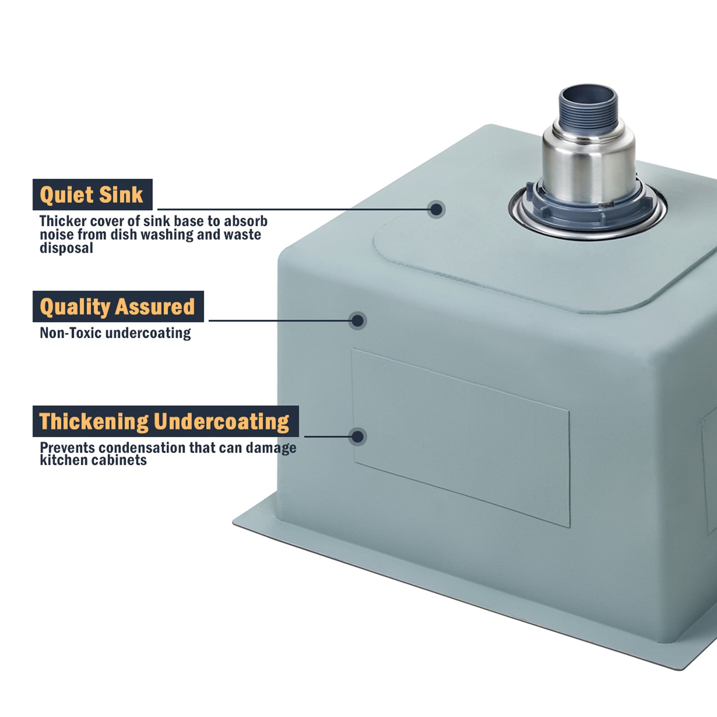 Yutong 25" x 20" Top-mount/Drop in Stainless Steel Single Bowl Kitchen Sink