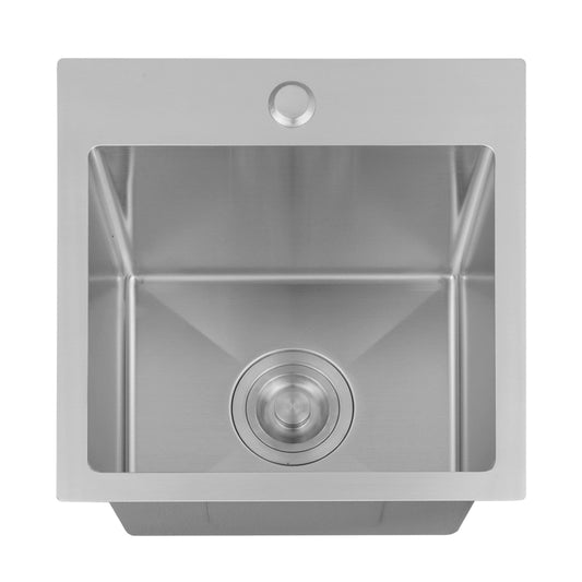 Yutong 15" x 15"  Top-mount/Drop in Stainless Steel Single Bowl Kitchen Sink