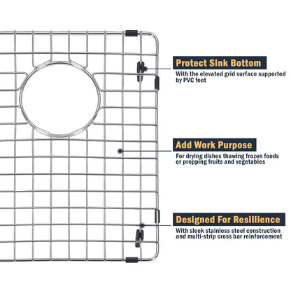 Yutong Kitchen Stainless Steel Sink Bottom Grid with Small Rounded Corner size 12"x16"