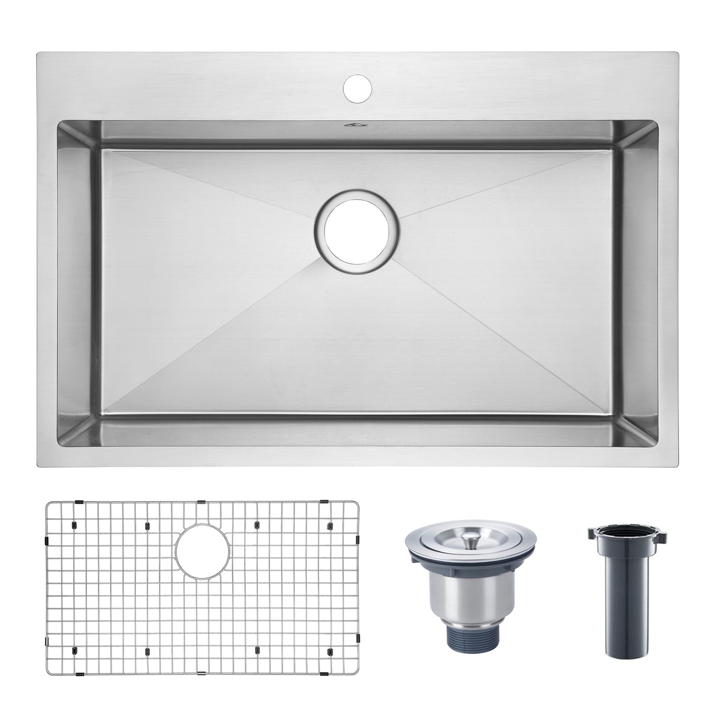 Yutong 31" x 20" Top-mount/Drop in Stainless Steel Single Bowl Kitchen Sink