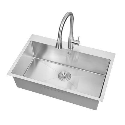 Yutong 31" x 20" Top-mount/Drop in Stainless Steel Single Bowl Kitchen Sink