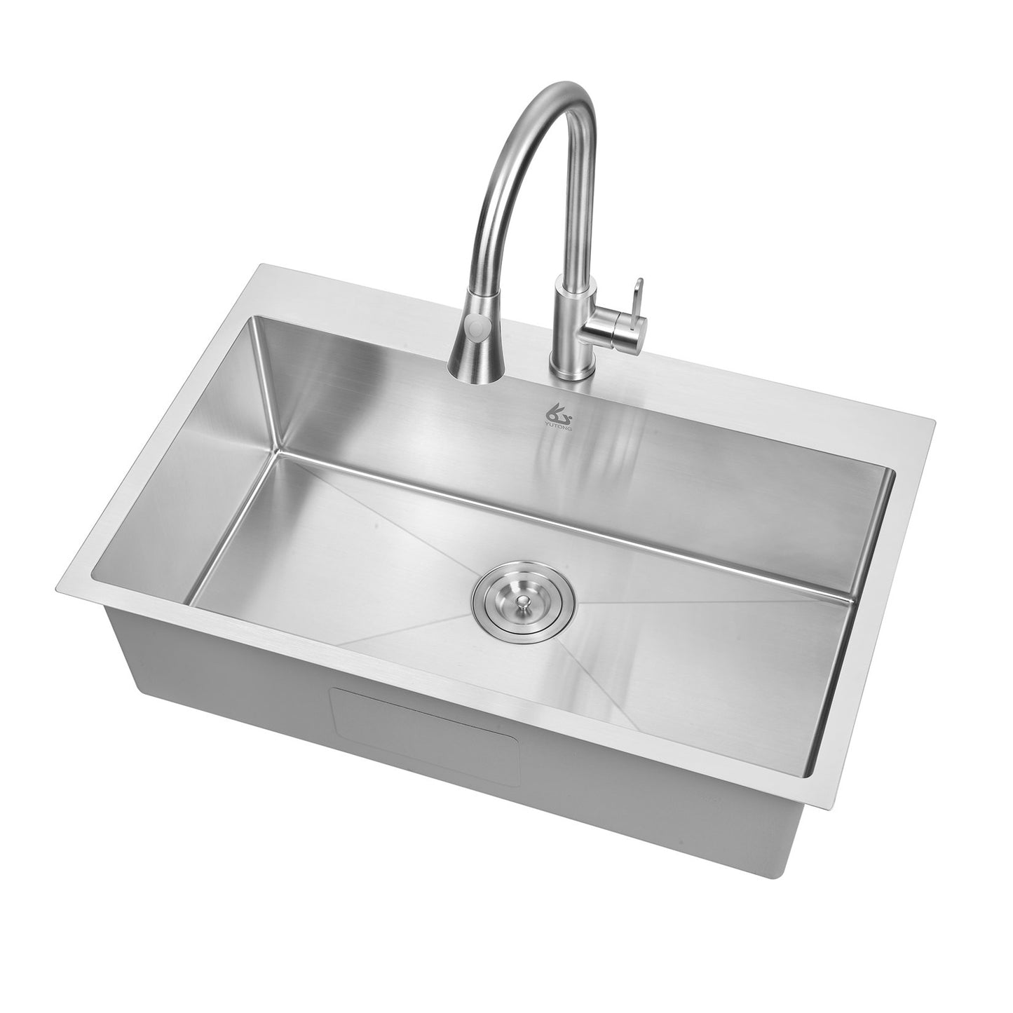 Yutong 28" x 20"  Top-mount/Drop in Stainless Steel Single Bowl Kitchen Sink