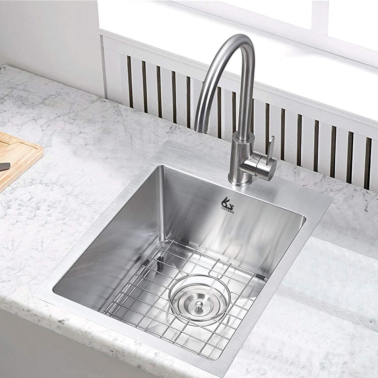 Yutong 16" x 20"  Top-mount/Drop in Stainless Steel Single Bowl Kitchen Sink