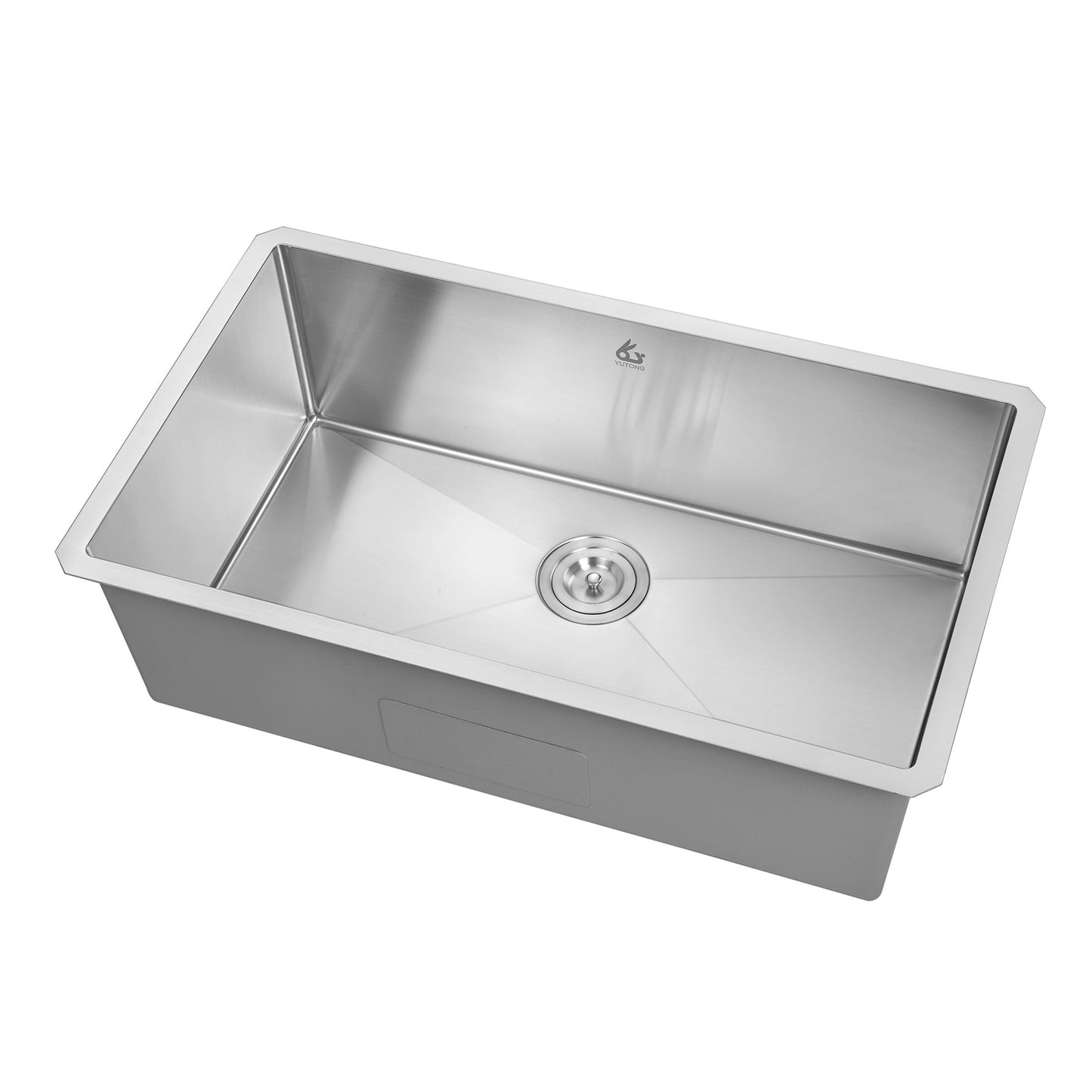 Yutong 32" x 19" Undermount Stainless Steel Single Bowl 18 Gauge Kitchen Bar Sink