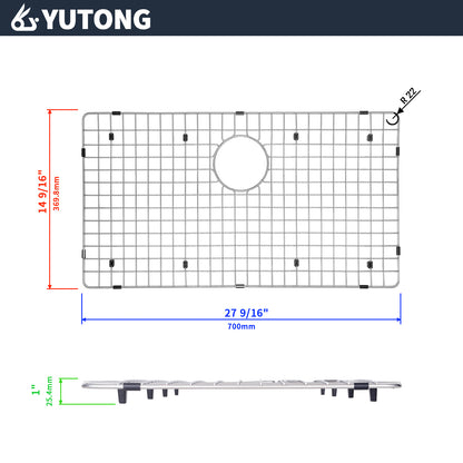 Yutong Kitchen Stainless Steel Sink Bottom Grid with Small Rounded Corner size 11.5"x15"